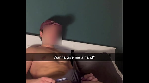 Horny boy jerking off on Snapchat after Class