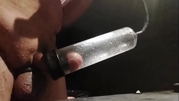 Bi trucker using Penis Pump