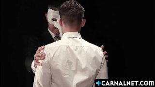 Master Reece Scott goes wild thrusting his cock deep inside Dex Devalls tight asshole